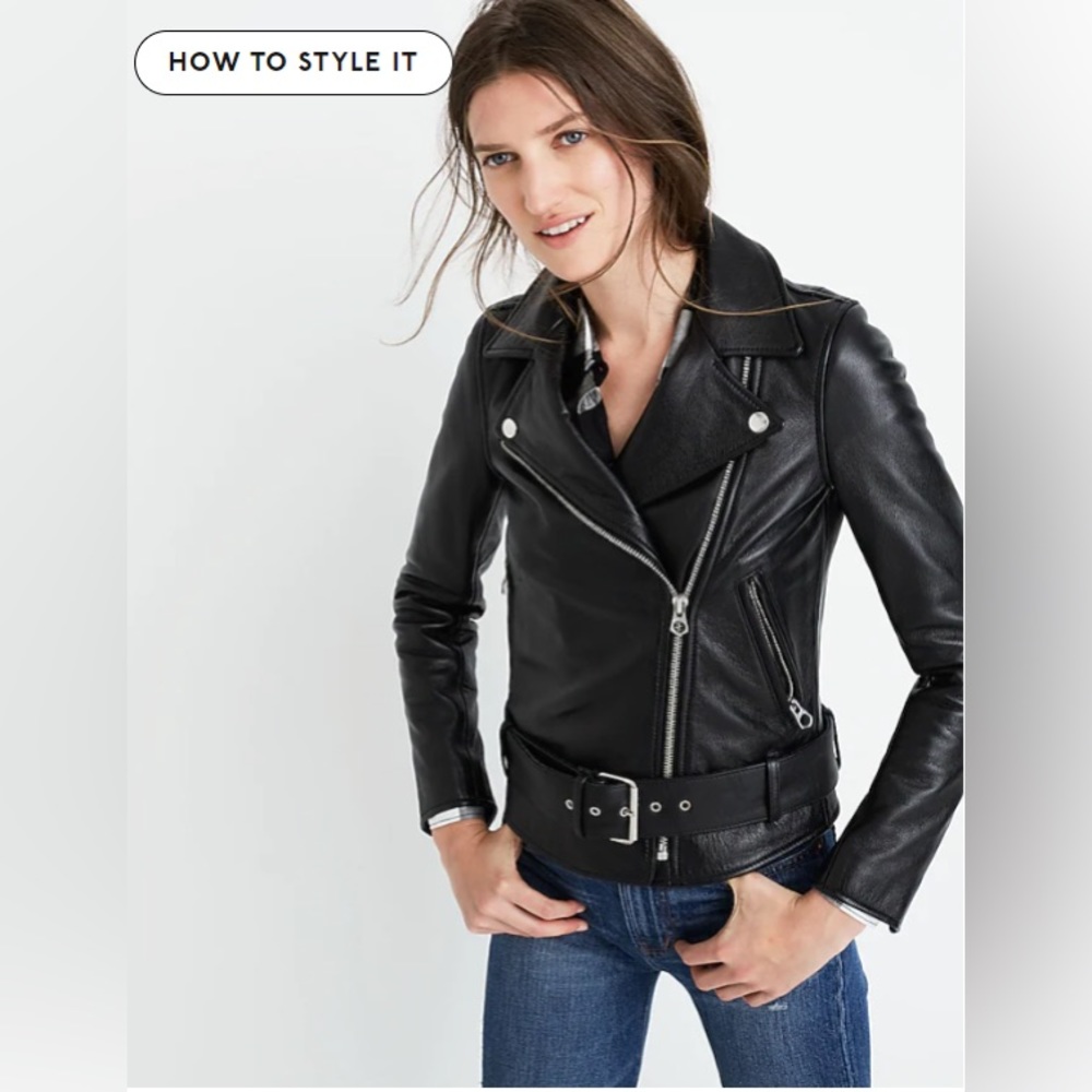 Leather Motorcycle Jacket - Picture 2 of 5